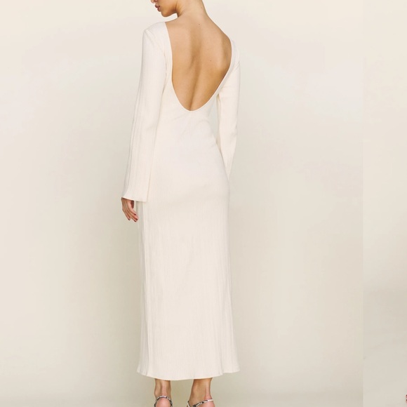 ***SOLD***Reformation Backless Cream Dress (Size Large) - Picture 2 of 5